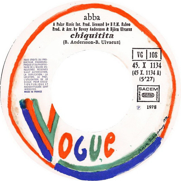 ABBA - Chiquitita c/w Lovelight (7", Single) (Near Mint (NM or M-)) - Image 3