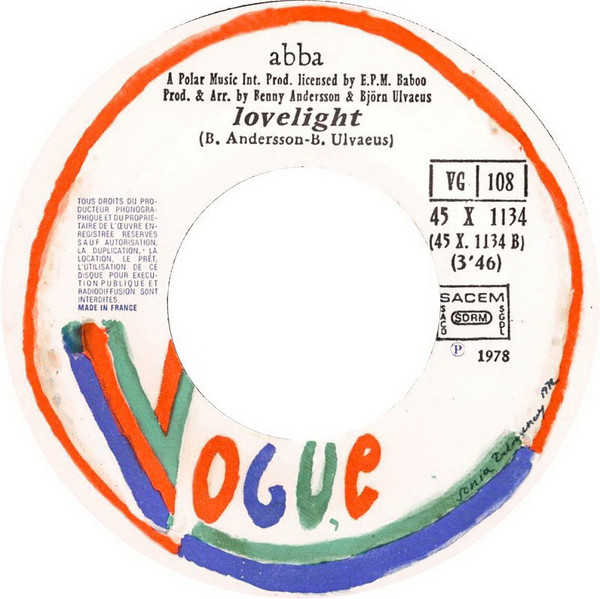 ABBA - Chiquitita c/w Lovelight (7", Single) (Near Mint (NM or M-)) - Image 4
