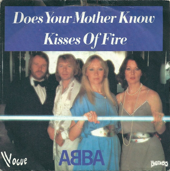 ABBA - Does Your Mother Know / Kisses Of Fire (7", Single) (Very Good (VG))