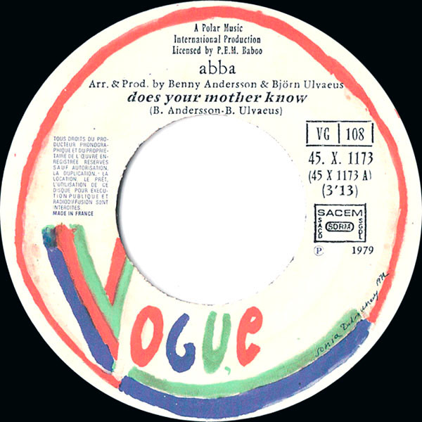 ABBA - Does Your Mother Know / Kisses Of Fire (7", Single) (Very Good (VG)) - Image 3