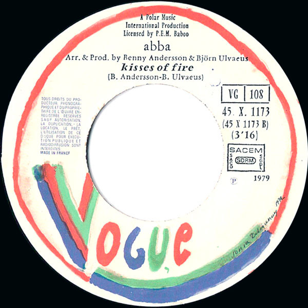 ABBA - Does Your Mother Know / Kisses Of Fire (7", Single) (Very Good (VG)) - Image 4