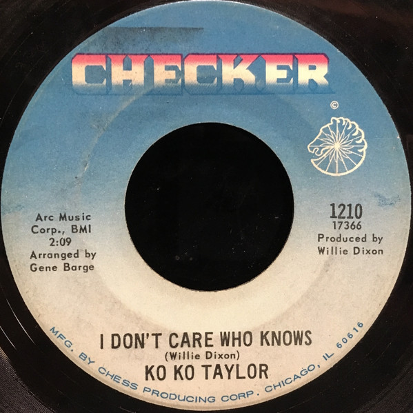 Koko Taylor - I Don't Care Who Knows / Separate Or Integrate (7", Single) (Very Good Plus (VG+))