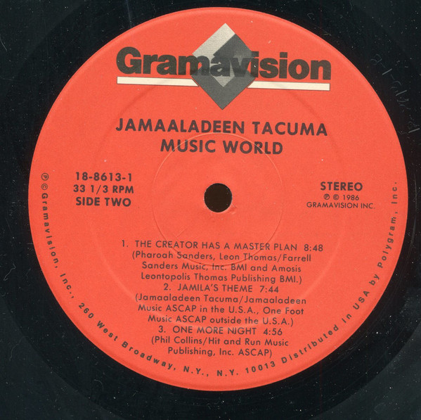 Jamaaladeen Tacuma - Music World (LP, Album) (Near Mint (NM or M-)) - Image 4