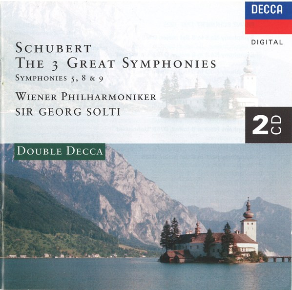 Schubert*, Wiener Philharmoniker, Sir Georg Solti* - The 3 Great Symphonies - Symphonies 5, 8 & 9 (2xCD, Comp, RM) (Near Mint (NM or M-))