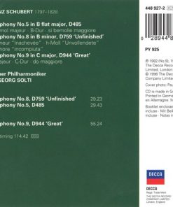 Alternative view of Schubert*, Wiener Philharmoniker, Sir Georg Solti* - The 3 Great Symphonies - Symphonies 5, 8 & 9 (2xCD, Comp, RM) (Near Mint (NM or M-))