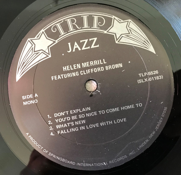 Helen Merrill Featuring Clifford Brown - Helen Merrill Featuring Clifford Brown (LP, Album, Mono, RE) (Near Mint (NM or M-)) - Image 3
