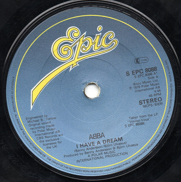 ABBA - I Have A Dream b/w Take A Chance On Me (Recorded Live At Wembley) (7", Single, S/Edition, Gat) (Very Good Plus (VG+)) - Image 5