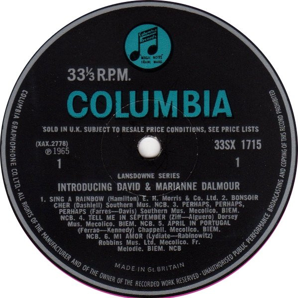 David And Marianne Dalmour - Introducing (LP, Mono) (Very Good Plus (VG+)) - Image 3