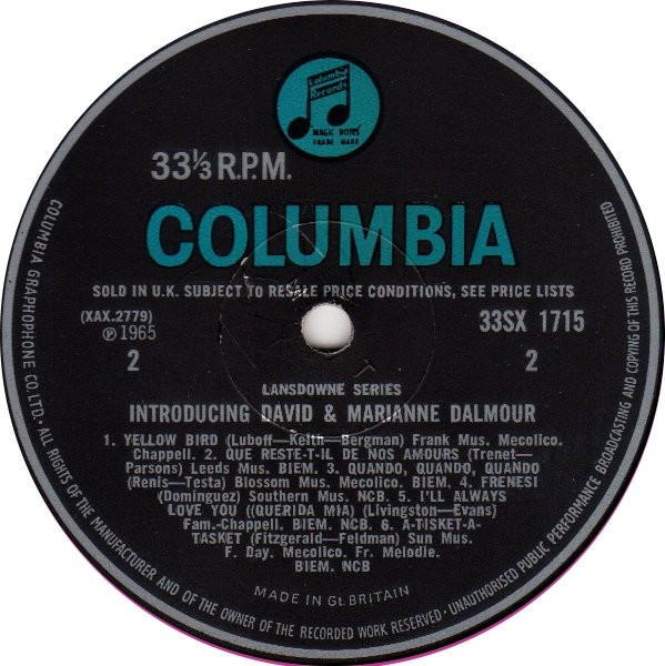 David And Marianne Dalmour - Introducing (LP, Mono) (Very Good Plus (VG+)) - Image 4