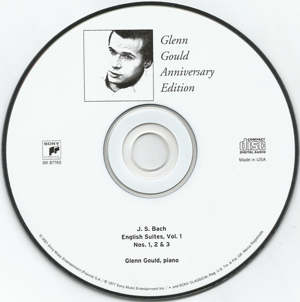 Bach* - Glenn Gould - English Suites, Volume 1, No.1 In A Major, No.2 In A Minor, No.3 In G Minor (CD, RE, Dig) (Near Mint (NM or M-)) - Image 3