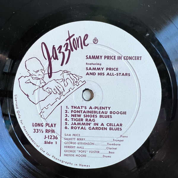 Sammy Price And His All-Stars - Sammy Price In Concert (LP, Album, Ora) (Very Good Plus (VG+)) - Image 3