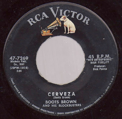 Boots Brown And His Blockbusters - Cerveza / Juicy (7", Single, Roc) (Very Good Plus (VG+))
