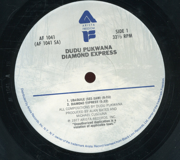 Dudu Pukwana - Diamond Express (LP, Album) (Very Good Plus (VG+)) - Image 4