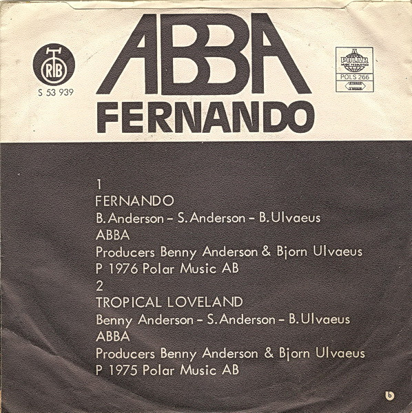 ABBA - Fernando (7", Single, RP, blu) (Very Good Plus (VG+)) - Image 2