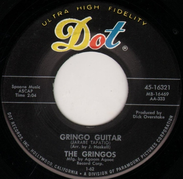 The Gringos - Gringo Guitar (Jarabe Tapatio) / Bandido (7") (Very Good Plus (VG+))