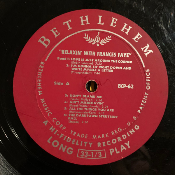 Frances Faye - Relaxin With Frances Faye (LP, Album) (Good Plus (G+)) - Image 3