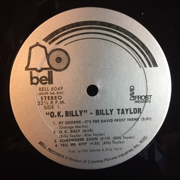 Billy Taylor - David Frost Presents OK Billy (LP) (Near Mint (NM or M-)) - Image 3