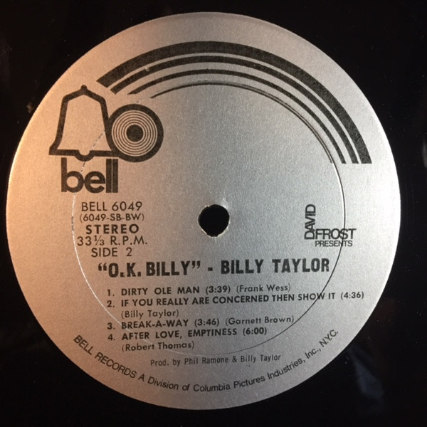 Billy Taylor - David Frost Presents OK Billy (LP) (Near Mint (NM or M-)) - Image 4