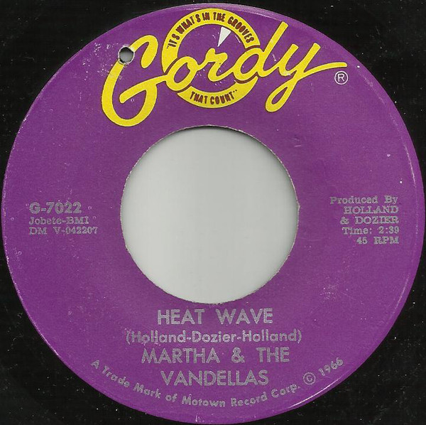 Martha & The Vandellas* - Heat Wave (7", Single, RE) (Very Good Plus (VG+))