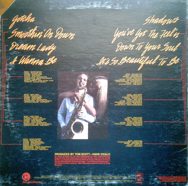 Tom Scott - Blow It Out (LP, Album) (Very Good Plus (VG+)) - Image 2