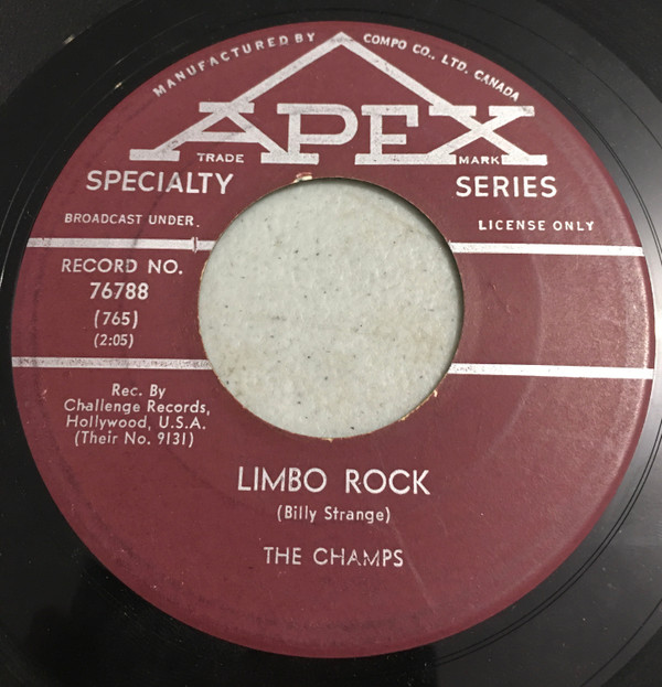 The Champs - Tequila Twist / Limbo Rock (7", Single) (Very Good Plus (VG+)) - Image 2