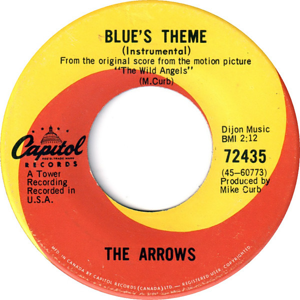 The Arrows* - Blue's Theme / Bongo Party (7", Single) (Very Good Plus (VG+))