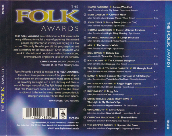 Various - The Folk Awards (CD, Album, Comp) (Near Mint (NM or M-)) - Image 2
