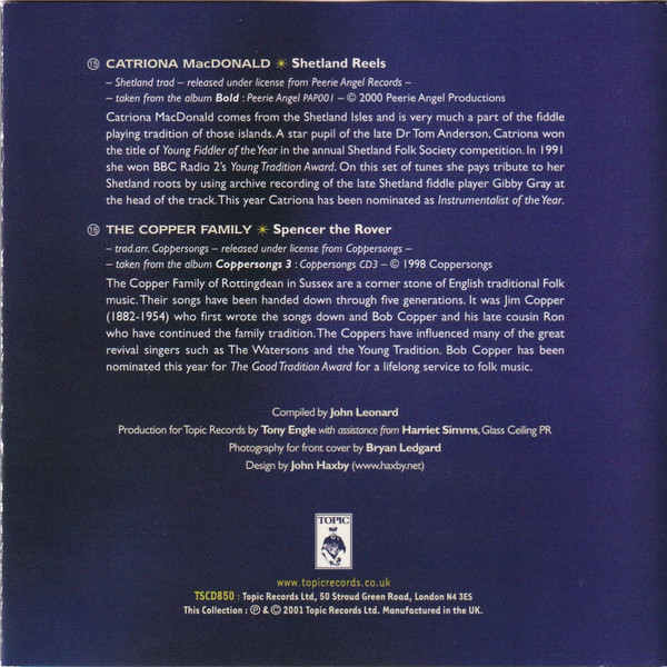 Various - The Folk Awards (CD, Album, Comp) (Near Mint (NM or M-)) - Image 3