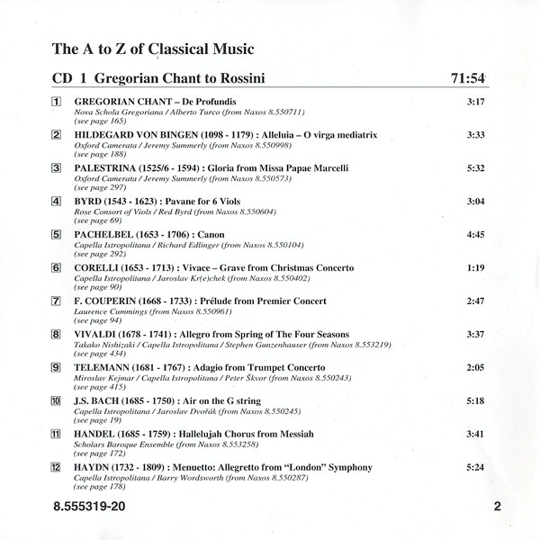 Various - The A To Z Of Classical Music (2xCD, Comp) (Near Mint (NM or M-)) - Image 3