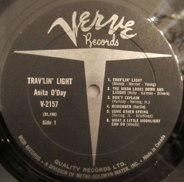 Anita O'Day - Trav'lin' Light (LP, Album, Mono) (Very Good Plus (VG+)) - Image 3