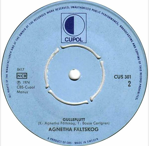 Agnetha Fältskog - Dom Har Glömt / Gulleplutt (7", Single) (Very Good (VG)) - Image 3