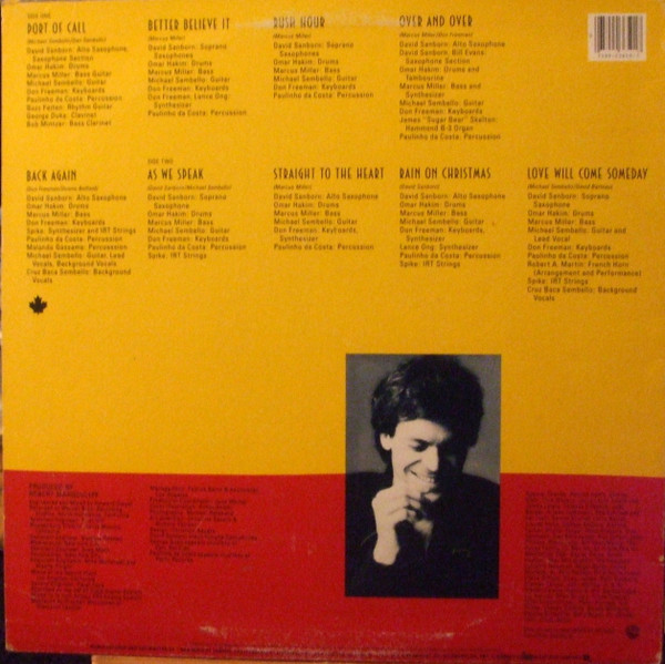 David Sanborn - As We Speak (LP, Album) (Near Mint (NM or M-)) - Image 2