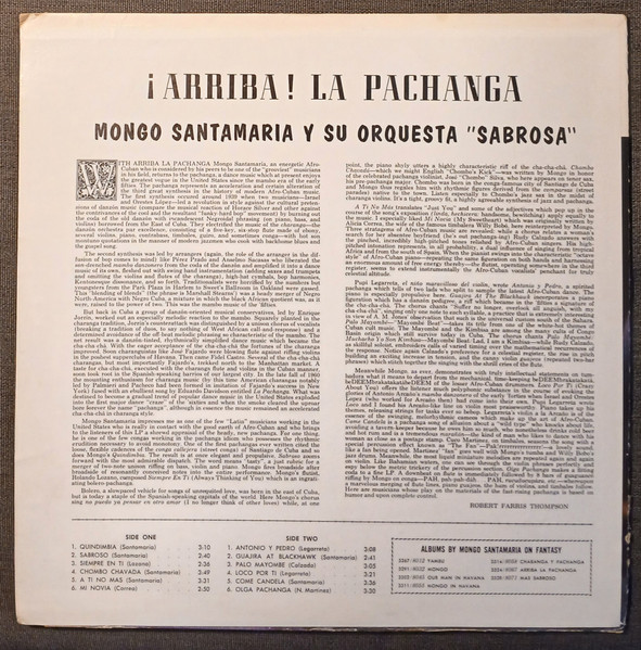 Mongo Santamaria Orchestra* - Arriba-La Pachanga (LP, Album, Mono, RE) (Very Good Plus (VG+)) - Image 2