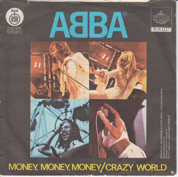 ABBA - Money, Money, Money / Crazy World (7", Single) (Very Good Plus (VG+)) - Image 2