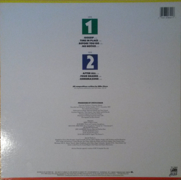Mike Stern - Time In Place (LP, Album) (Very Good Plus (VG+)) - Image 2
