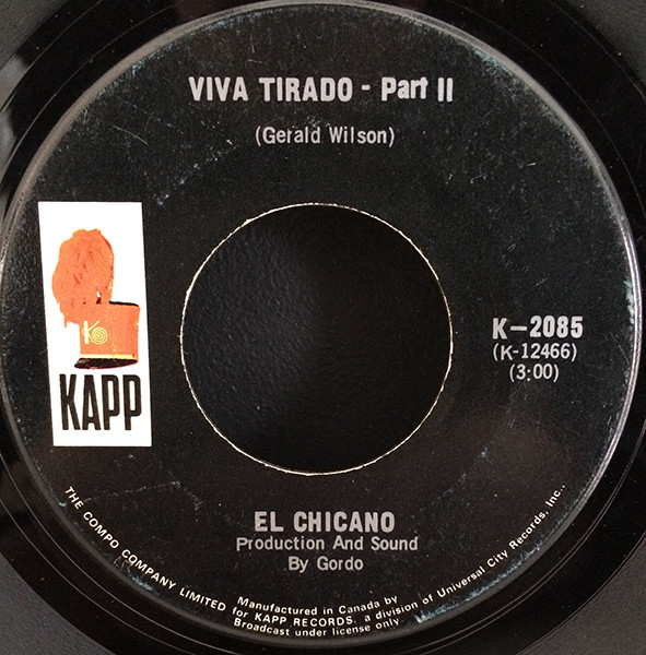 El Chicano - Viva Tirado Part I / Viva Tirado Part II (7") (Very Good Plus (VG+)) - Image 2