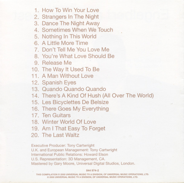 Engelbert* - At His Very Best (CD, Album, Comp) (Near Mint (NM or M-)) - Image 3