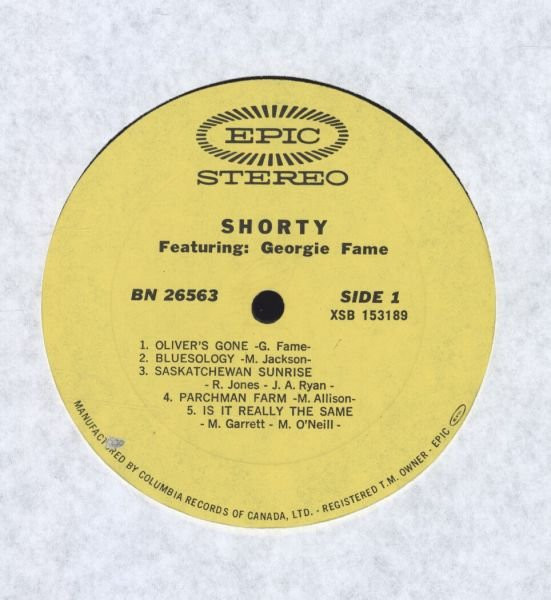 Georgie Fame - Shorty Featuring Georgie Fame (LP, Album) (Very Good (VG)) - Image 3