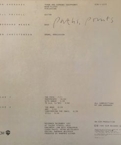 Alternative view of Jan Garbarek With Bill Frisell, Eberhard Weber, Jon Christensen - Paths, Prints (LP, Album) (Very Good Plus (VG+))