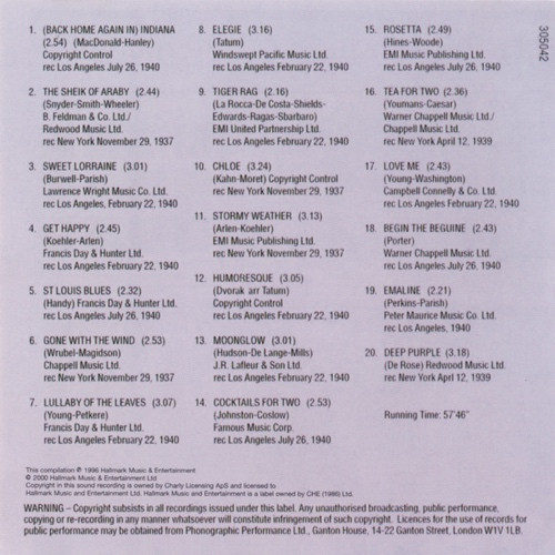 Art Tatum - Art's Art (CD, Comp) (Near Mint (NM or M-)) - Image 2