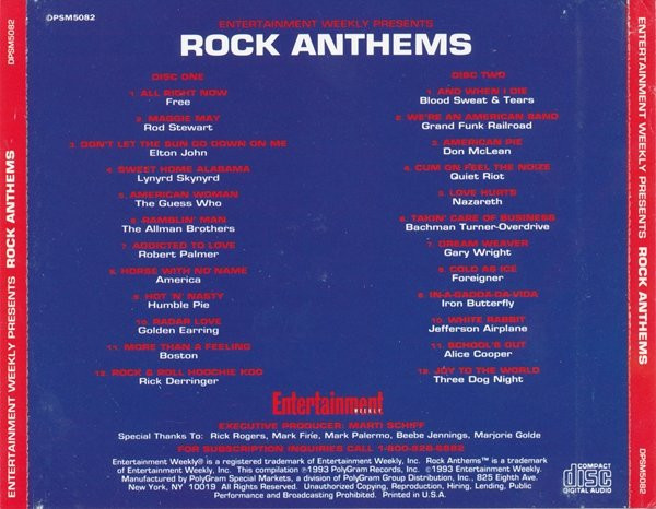 Various - Rock Anthems (2xCD, Comp) (Near Mint (NM or M-)) - Image 2