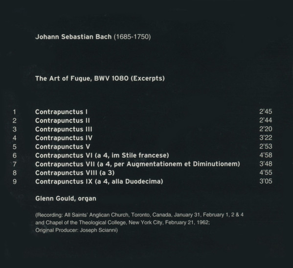 Bach*, Glenn Gould - The Art Of The Fugue (CD, Album) (Near Mint (NM or M-)) - Image 4