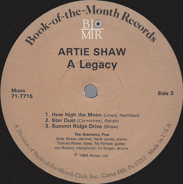 Artie Shaw - A Legacy (4xLP, Comp, Mono + Box) (Mint (M)) - Image 5