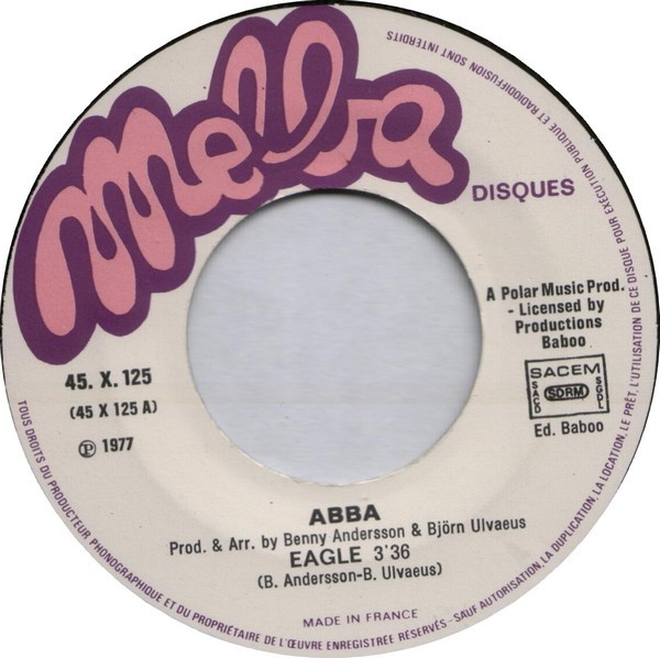 ABBA - Eagle / Thank You For The Music (7", Single) (Very Good Plus (VG+)) - Image 3