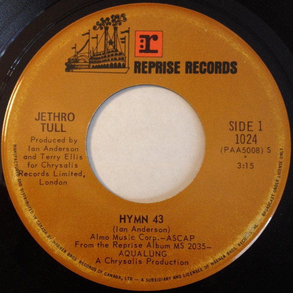 Jethro Tull - Hymn 43 (7", Single) (Very Good Plus (VG+))