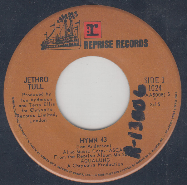 Jethro Tull - Hymn 43 (7", Single) (Very Good Plus (VG+)) - Image 3