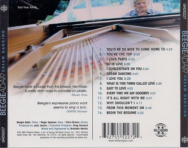 Beegie Adair - Dream Dancing (Songs Of Cole Porter) (CD, Album) (Near Mint (NM or M-)) - Image 2
