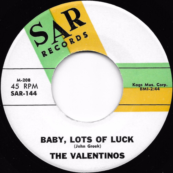 Valentinos - She's So Good To Me / Baby, Lots Of Luck (7", Single) (Very Good (VG)) - Image 2