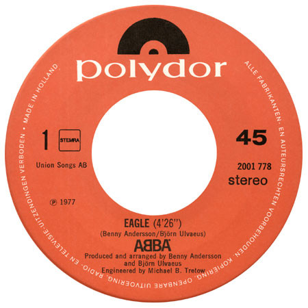 ABBA - Eagle / Thank You For The Music (7", Single) (Very Good Plus (VG+)) - Image 3