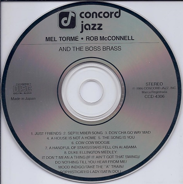 Mel Tormé, Rob McConnell And The Boss Brass* - Mel Tormé - Rob McConnell And The Boss Brass (CD, Album) (Near Mint (NM or M-)) - Image 4